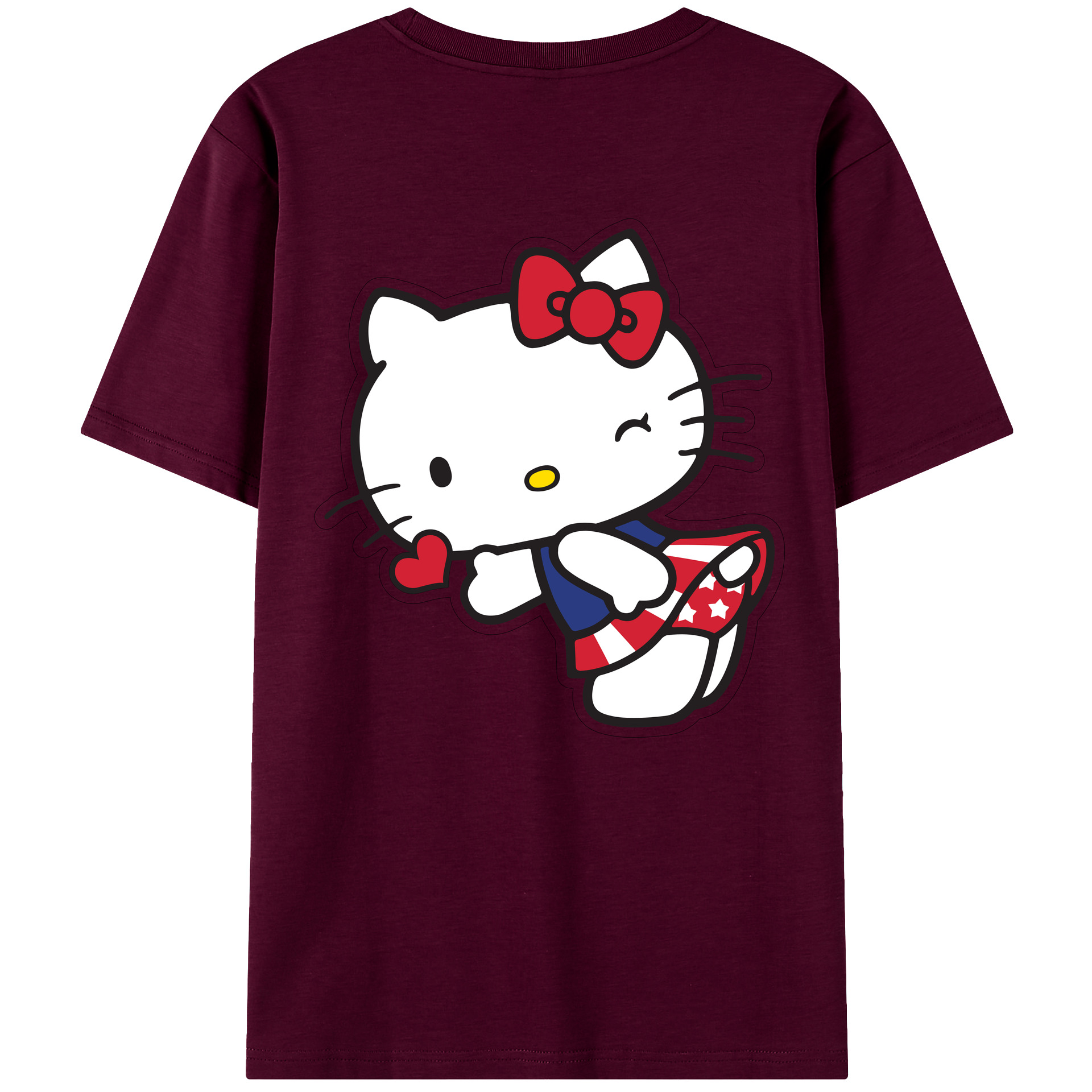 （画像用） Hello Kitty ハローキティ レディース半袖Tシャツ(バックプリント)